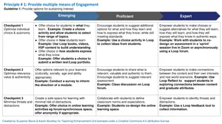 Fostering Engagement and Persistence in Diverse Learning Environments