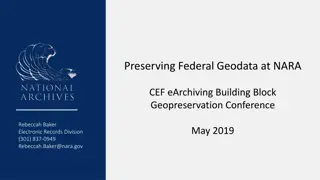 Managing Federal Geospatial Data at NARA Conference