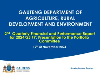 GAUTENG DEPARTMENT OF AGRICULTURE & RURAL DEVELOPMENT: Q2 FY 2024/25 Performance Report