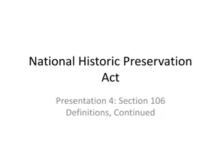Section 106 Definitions Continued