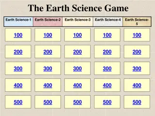 Earth Science Game and Vocabulary Challenges