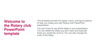 Customize Your Rotary Club PowerPoint Presentation