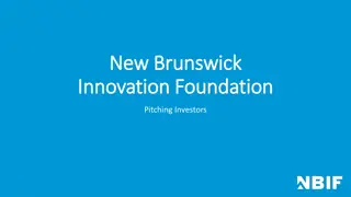 New Brunswick Innovation Foundation: Pitching to Investors