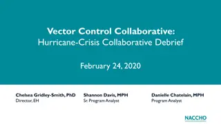 Vector Control Collaborative Hurricane Crisis Debrief Summary