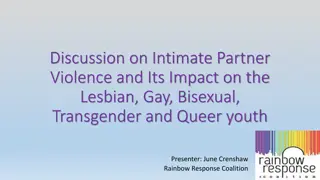 Intimate Partner Violence in LGBTQ Youth Communities