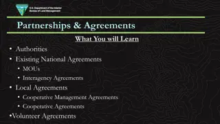 Land Management Partnerships and Agreements Overview