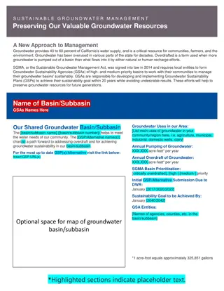 Preserving Our Groundwater: A Sustainable Management Approach