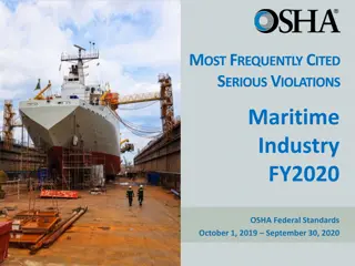 Frequently Cited Serious Violations in Maritime Industry FY2020
