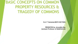 Common Property Resources and the Tragedy of Commons in Economics