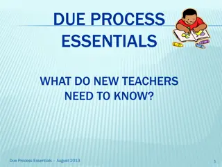 Due Process Essentials for New Teachers