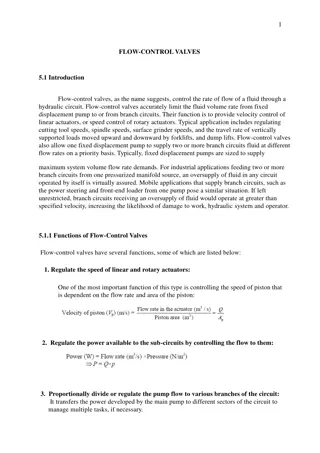 Comprehensive Guide to Flow-Control Valves in Hydraulic Systems