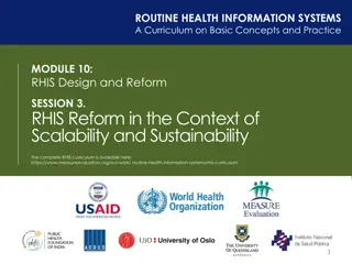 RHIS Design and Reform for Scalability and Sustainability