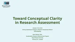 Driving Change in Research Assessment and Organizational Reform
