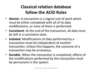 Database Principles: ACID, CAP, and BASE