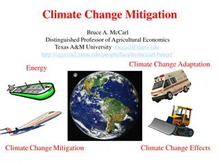 Climate Change Assignments and Readings in Agricultural Economics