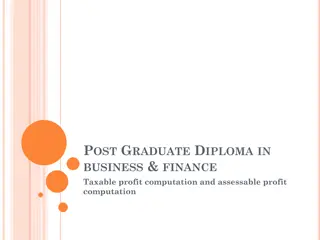 Taxable Profit and Assessable Profit Computation in Business Finance