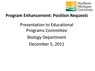 Enhancement Position Requests in Biology Department