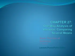 Analysis of Variance (ANOVA) for Comparing Multiple Means