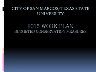 Conservation Measures Budget 2015 at City of San Marcos & Texas State University