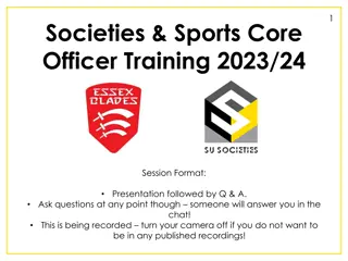 Societies & Sports Core Officer Training 2023/24 Session