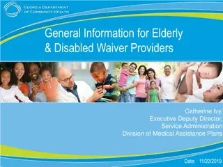 Elderly & Disabled Waiver Providers Information Overview