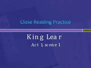 Shakespearean Analysis: King Lear Act 1 Close Reading
