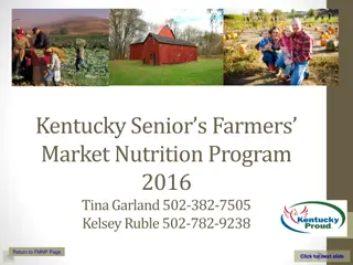 Kentucky Senior Farmers Market Nutrition Program Overview