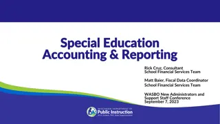 Special Education Funding and Reporting