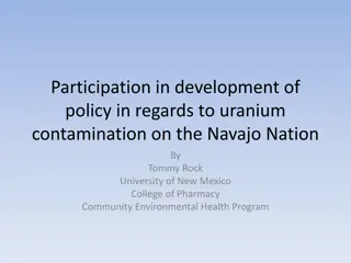 Policy Development on Uranium Contamination at Navajo Nation