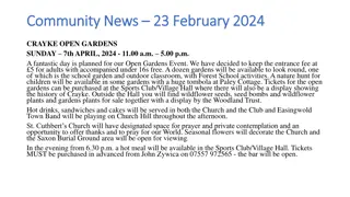 Crayke Open Gardens Event on 7th April, 2024