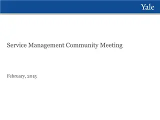 Service Management Community Meeting Overview