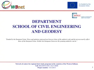 Department of Civil Engineering and Geodesy - Education and Cooperation Overview