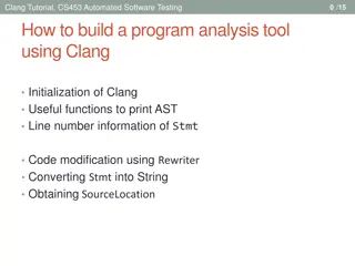 Building Program Analysis Tool Using Clang
