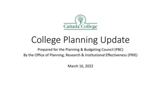 College Planning and Committee Reporting Update 2022