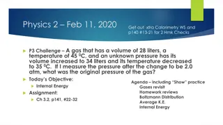 Gas Behavior: Boltzmann Distribution and Kinetic Energy