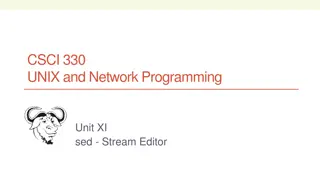 sed - Stream Editor in UNIX and Network Programming