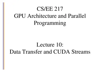 GPU Architecture and Parallel Programming Lecture 10: Data Transfer and CUDA Streams
