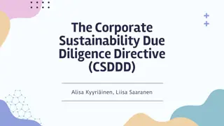 Corporate Sustainability Due Diligence Directive (CSDDD) Overview