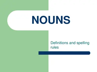 Nouns and Plural Nouns