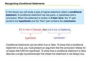Conditional Statements and Converse Logic
