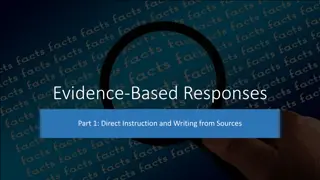 Effective Strategies for Using Evidence in Writing Instruction