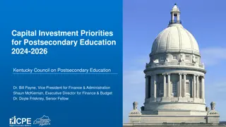 Kentucky Council on Postsecondary Education Capital Investment Priorities 2024-2026