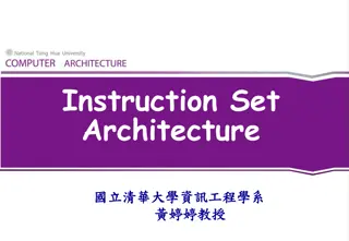 Instruction Set Architecture and Computer Organization
