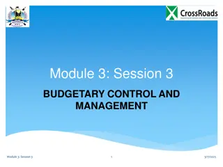 Budget Control and Management in Performance Measurement
