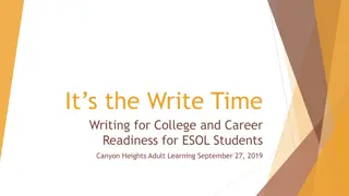 Enhancing Writing Skills for ESOL Students