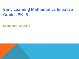 Early Learning Mathematics Initiative and PLC Collaboration