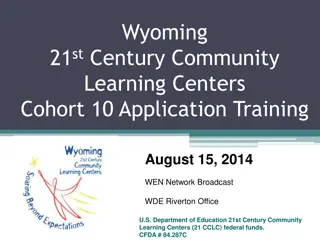 Enhancing Community Learning Centers in Wyoming