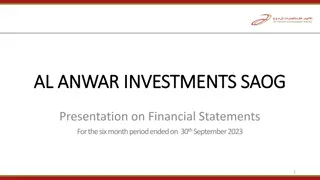 Financial Performance Highlights of Al Anwar Investments SAOG - Sept 2023