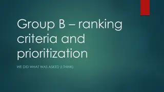 Improving Community Resilience through Ranking Criteria and Scoring System