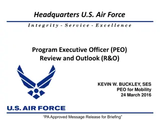 PEO Mobility Overview and Priorities